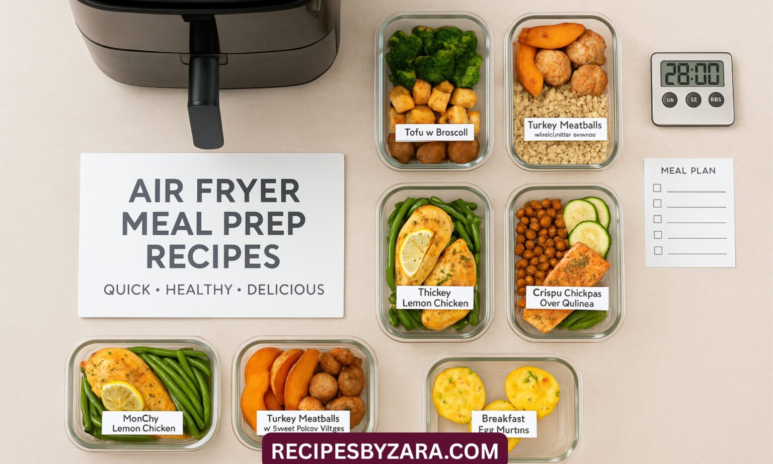 Air Fryer Breakfast and Lunch Meals