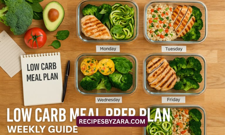 Low Carb Meal Prep Plan: Easy Weekly Guide for Healthy, Delicious Eating